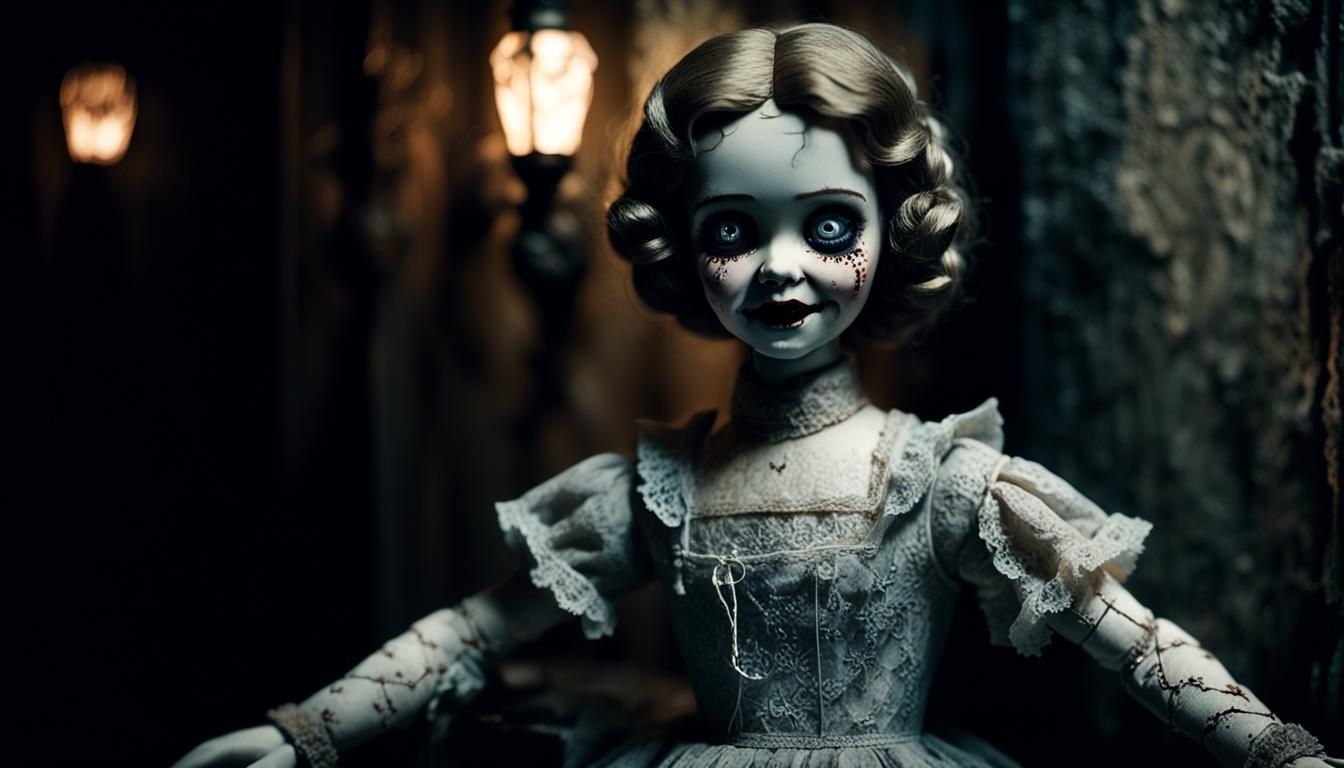 Art Deco Doll with Glowing Eyes