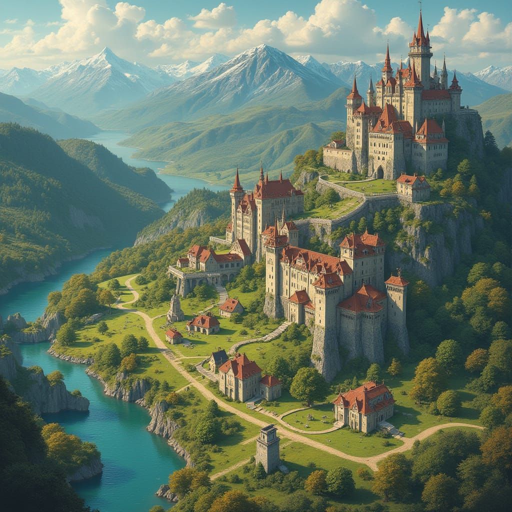 Epic Fantasy Realm in a Medieval Style