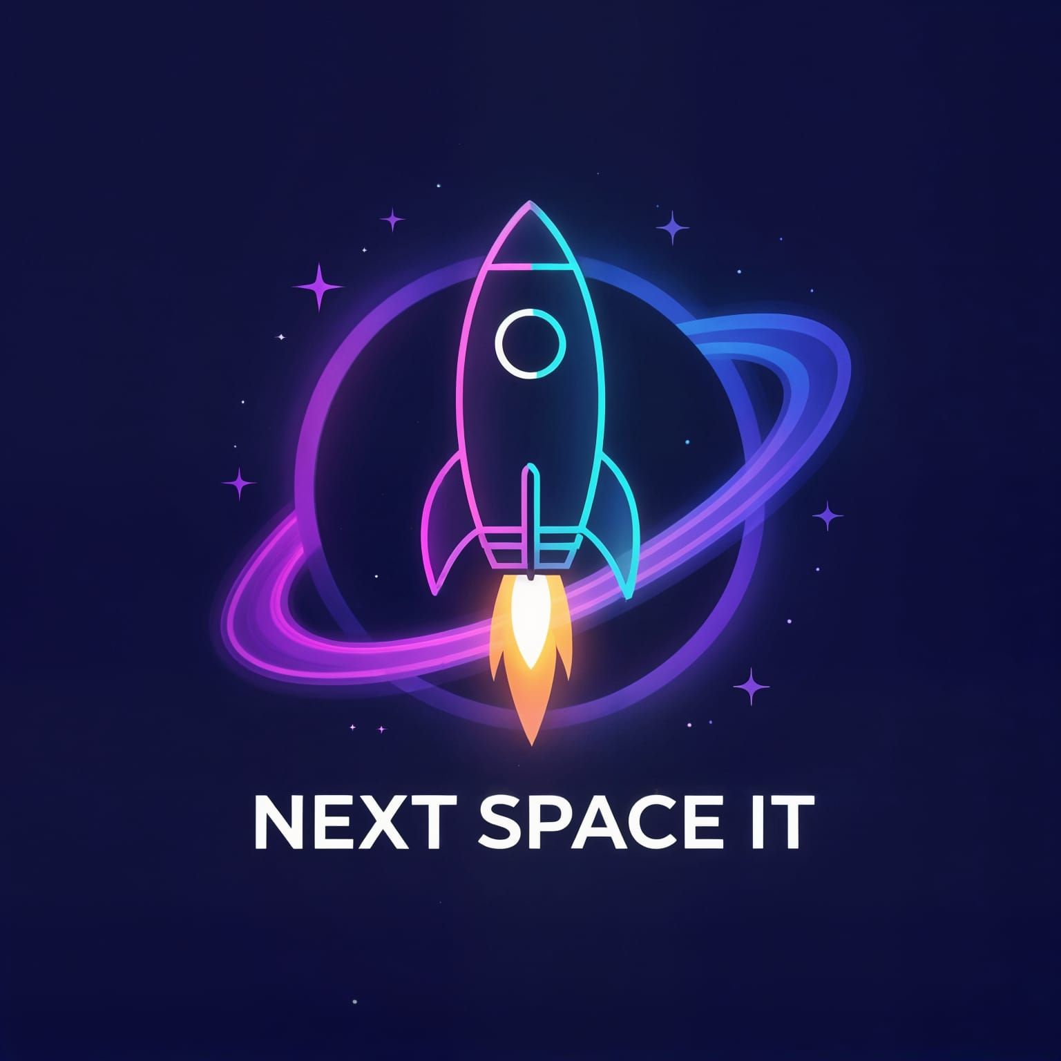 Futuristic Rocket Logo for Next Space IT