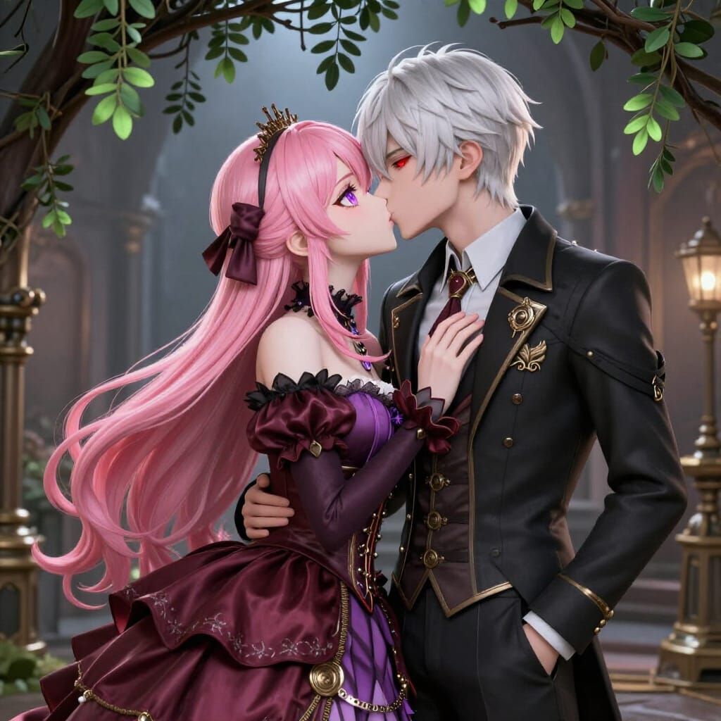 Gothic Romance Under Mistletoe In Steampunk Style