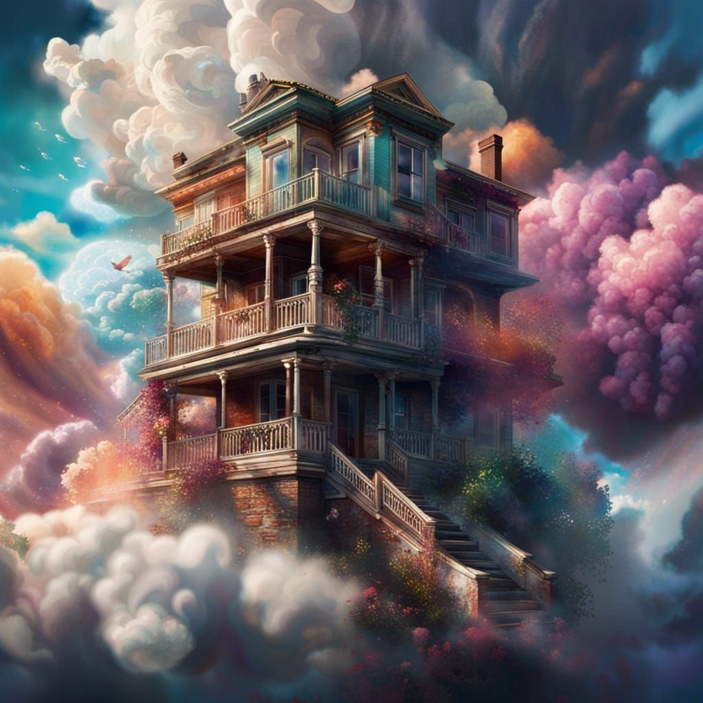 Hyperrealistic Cloud Home: Epic Concept Art