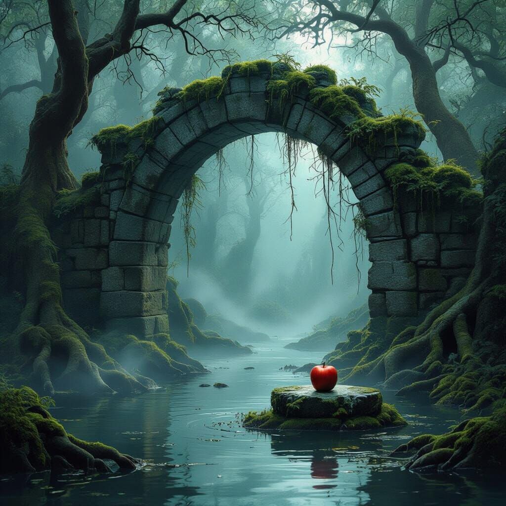 Ancient Swamp Archway in Ethereal Light