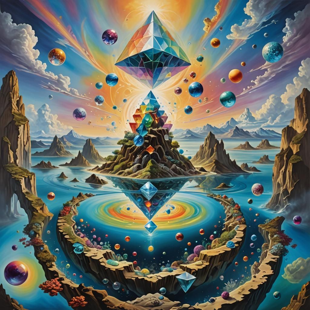 Surreal Zen Master Ascending to Shamballa