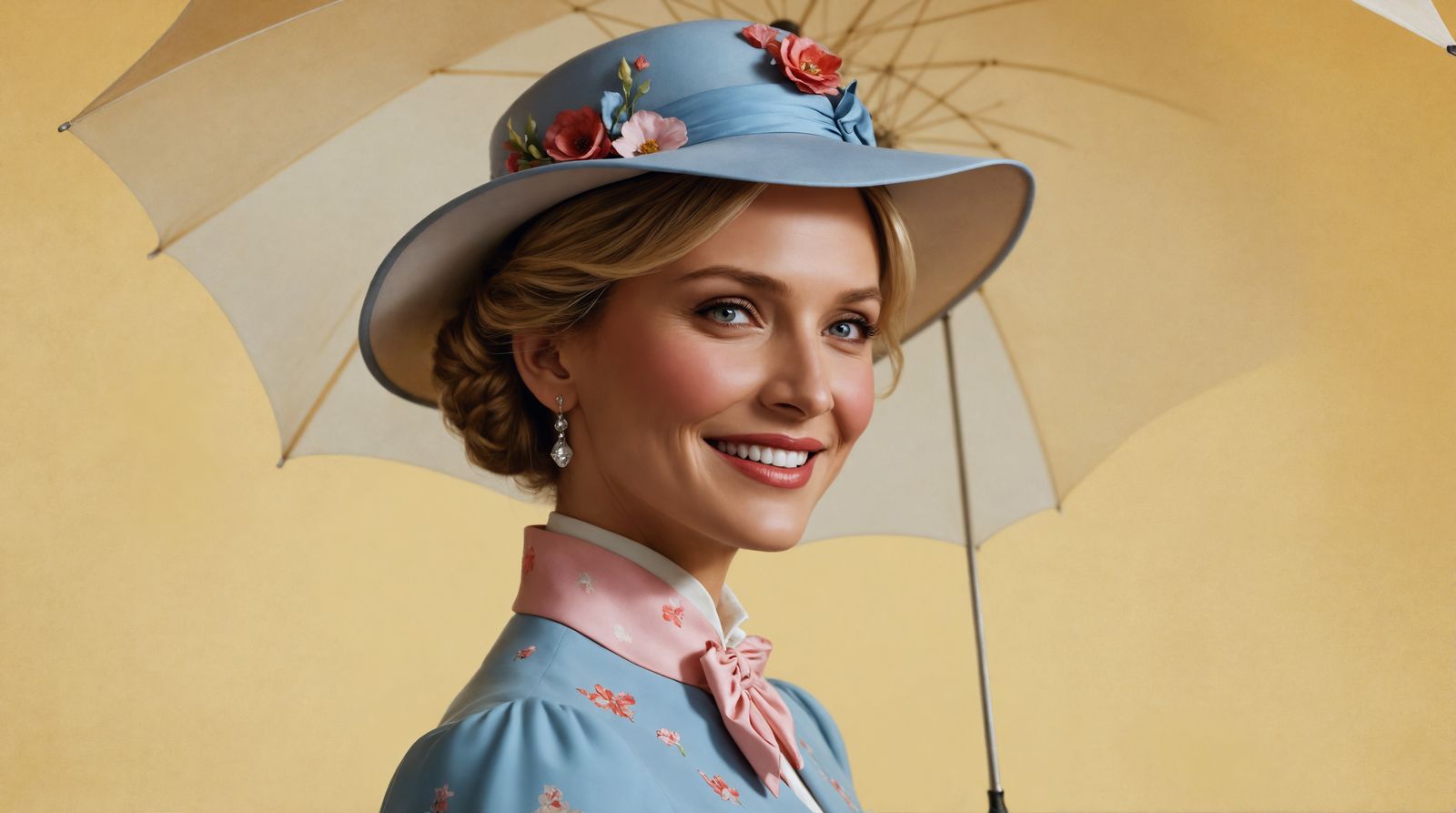 Celebrity Mary Poppins Portraits in Realistic Style
