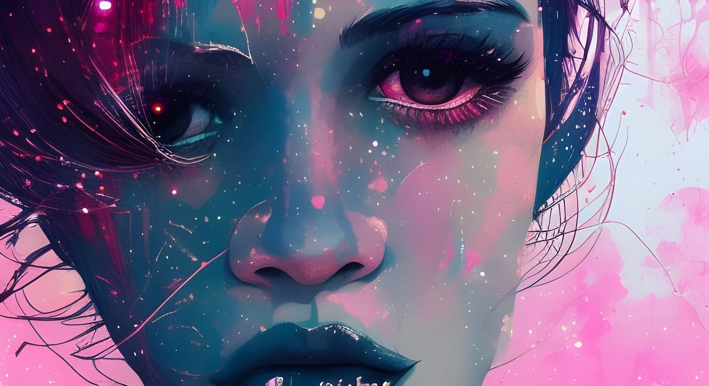 Galactic Eyes: A Hyperrealistic Portrait