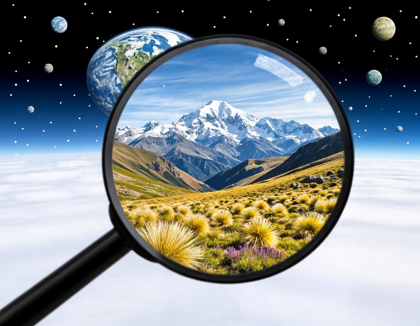 Earth's Páramo Landscape Under Magnifying Glass