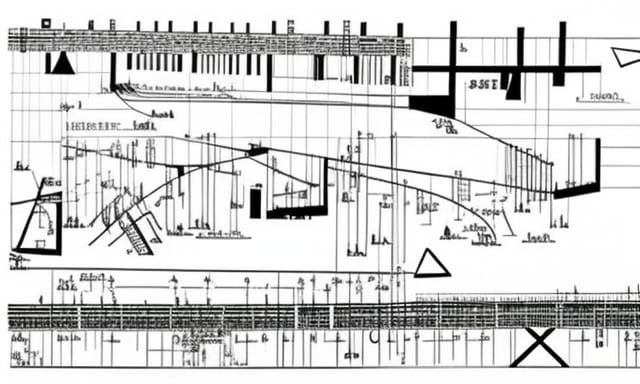 Ornate Experimental Music Notation in Black and White