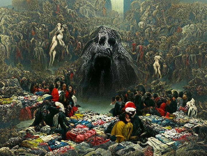 Black Friday Horror: Gustave Doré-Inspired Consumerism