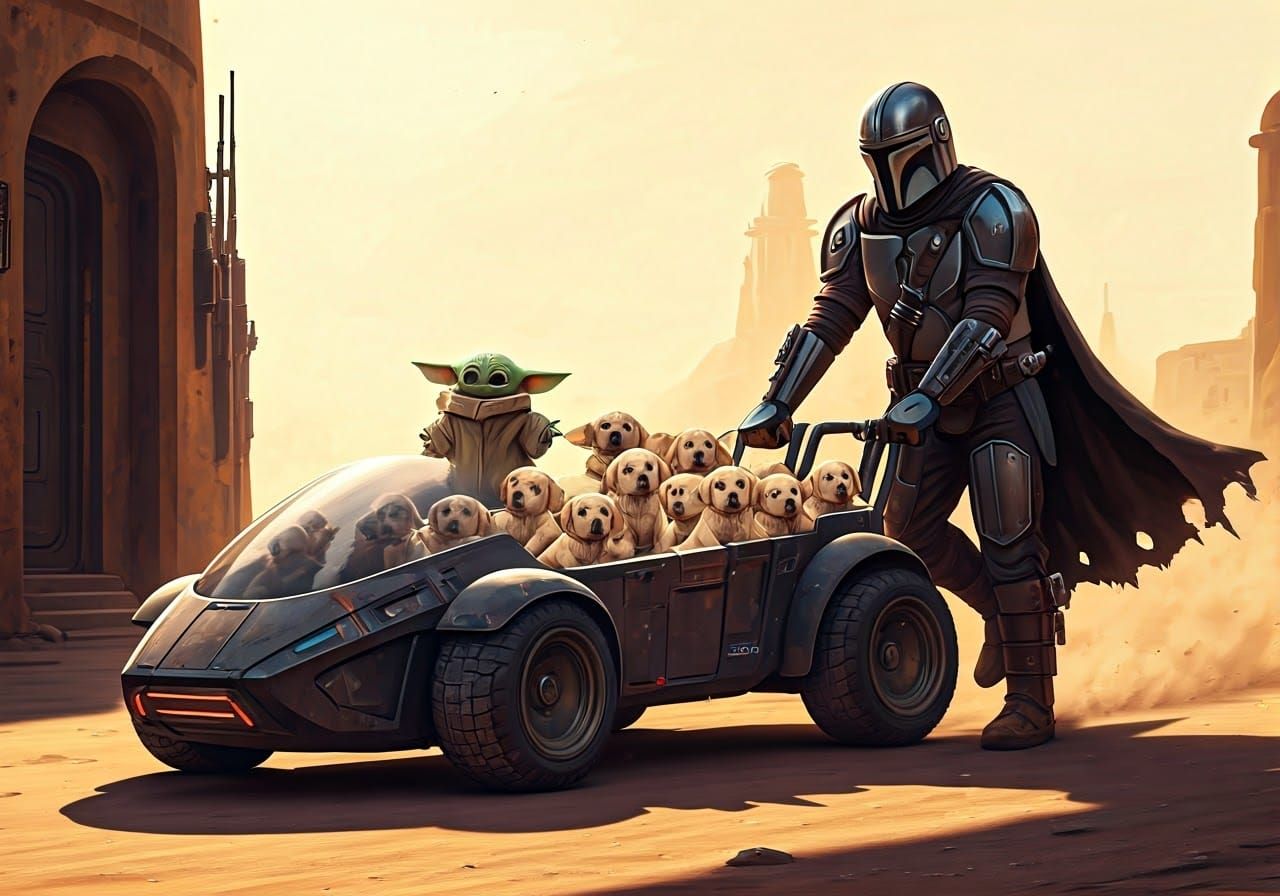 The Mandalorian Delivers Puppies on Nevarro