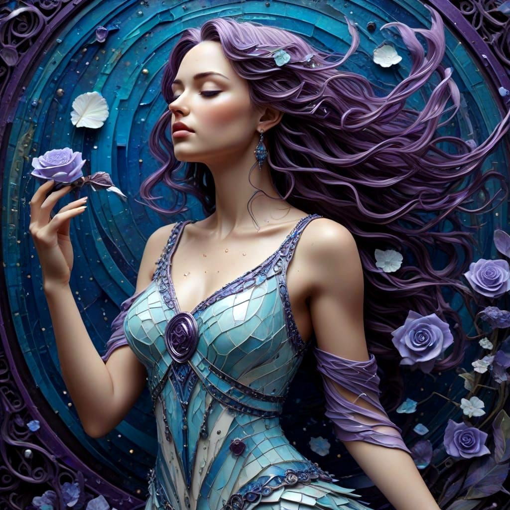 Windhauch - lila Rosen