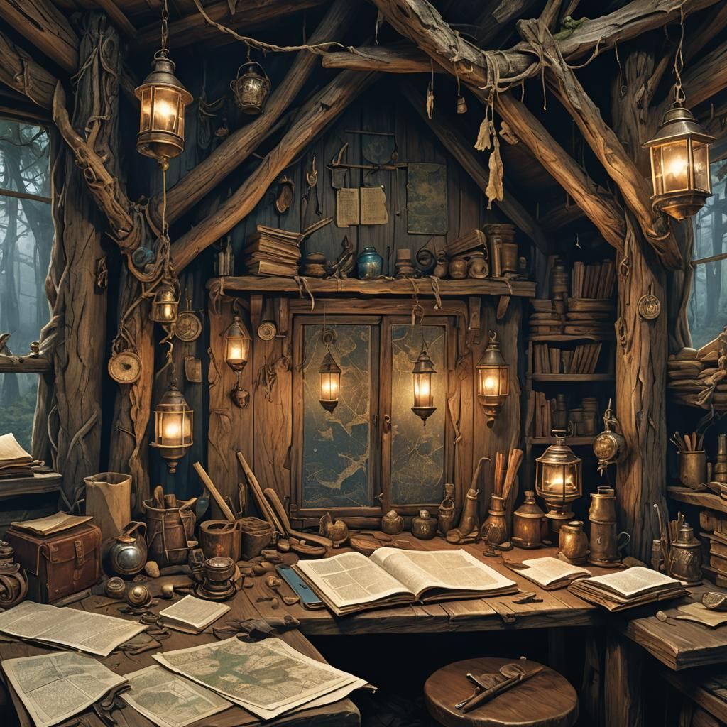 Secluded Wilderness Cabin with Antique Tools