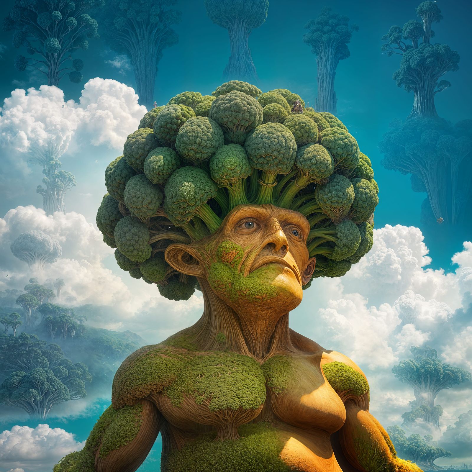 Vibrant Green Giant with Emerald Broccoli Afro