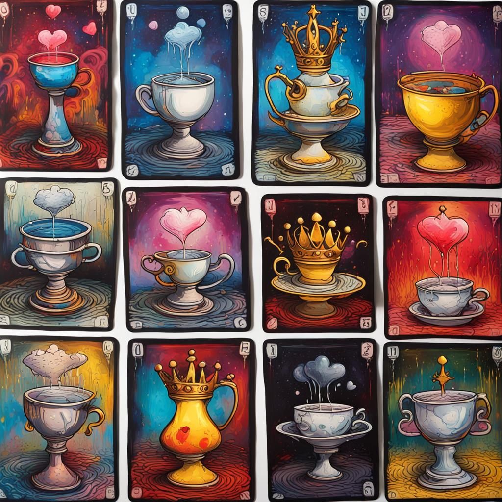 Tarot Cards: Cups, Crowns, and Lovers in Graffiti Art