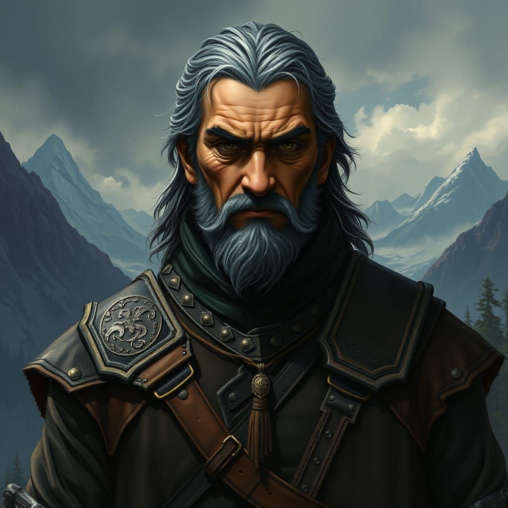 Hero of Ancient Times in Epic Fantasy Landscape