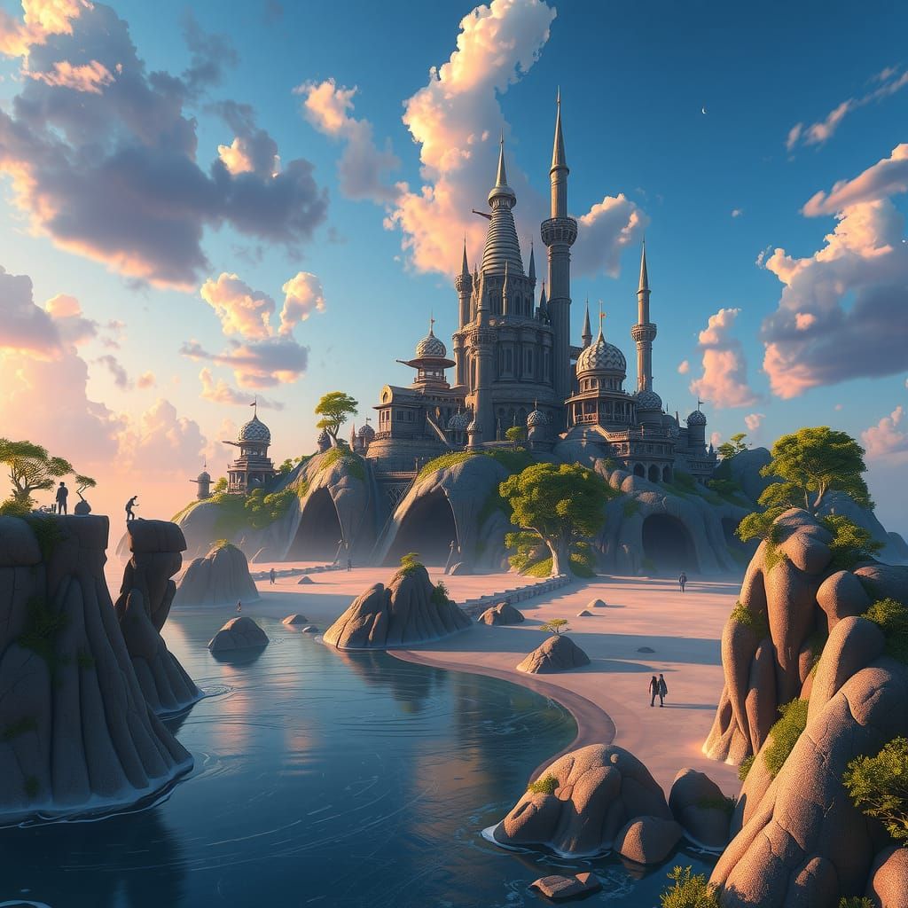 Fantasy Island Landscape in Unreal Engine 5