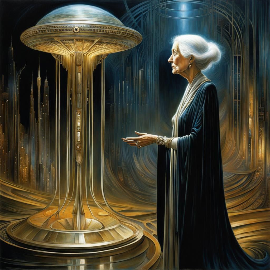 Elderly Woman's Alien Encounter in Glasgow Style