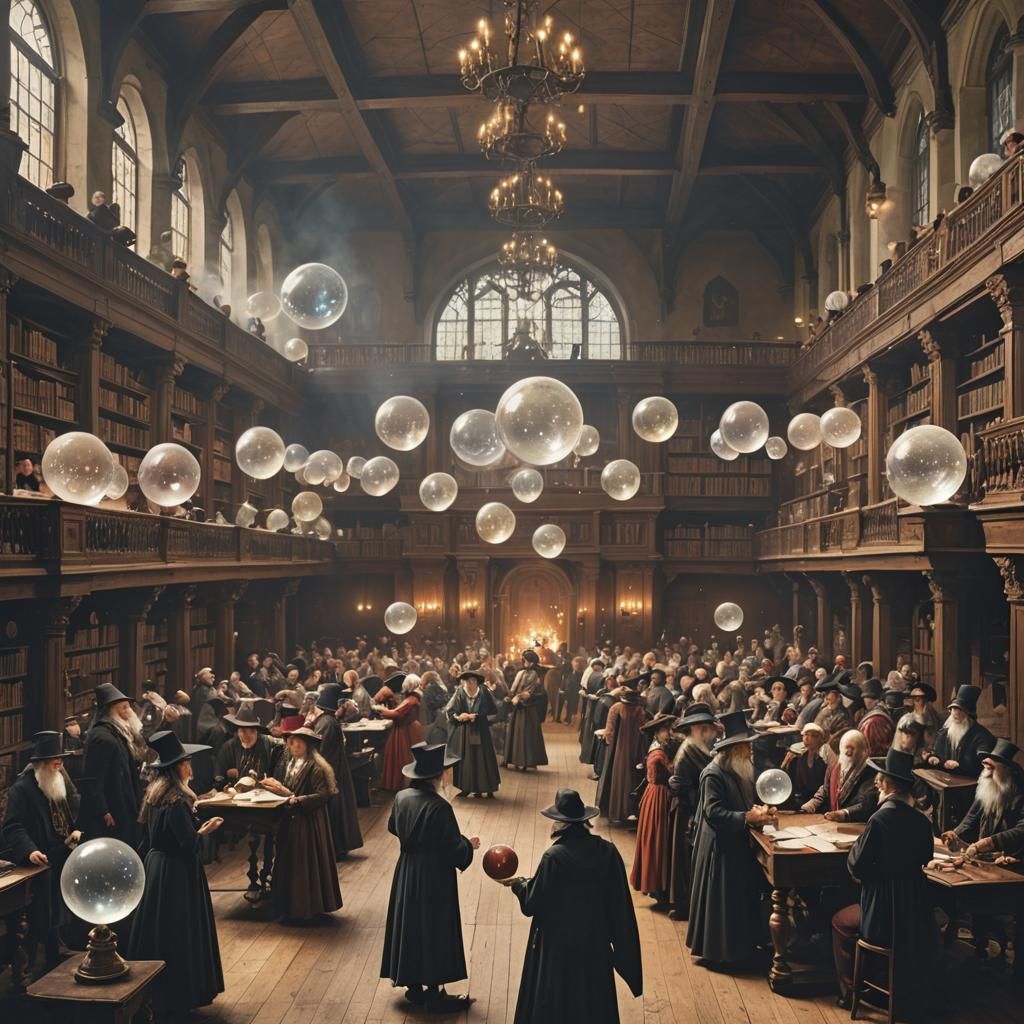 Wizard Class with Crystal Balls in Old Hall