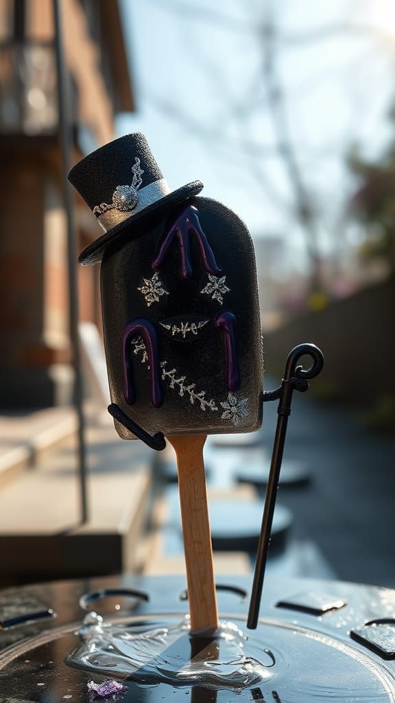 Gothic Ice Lolly with Silver Accents