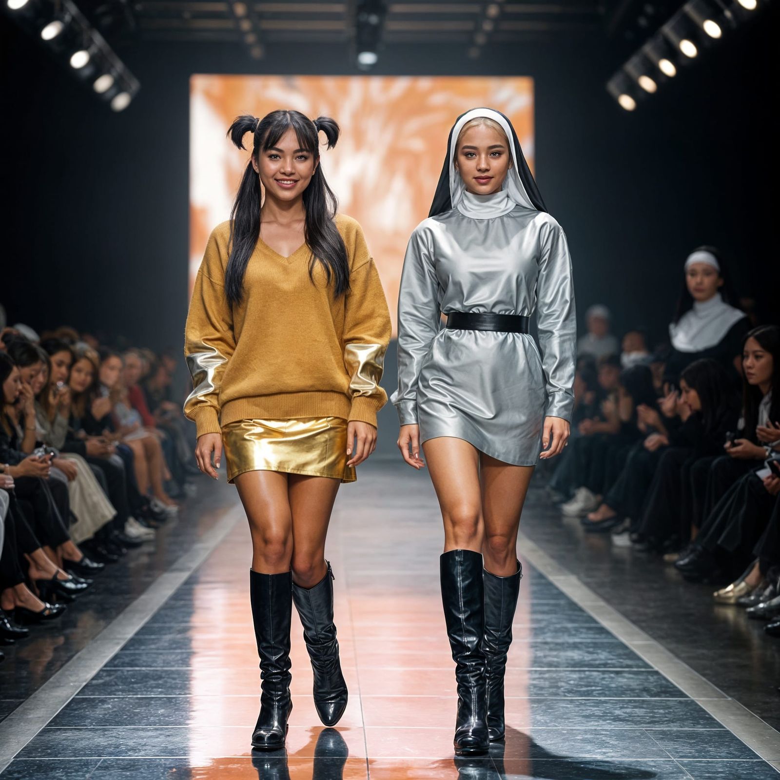 Contrasting Styles on the Runway