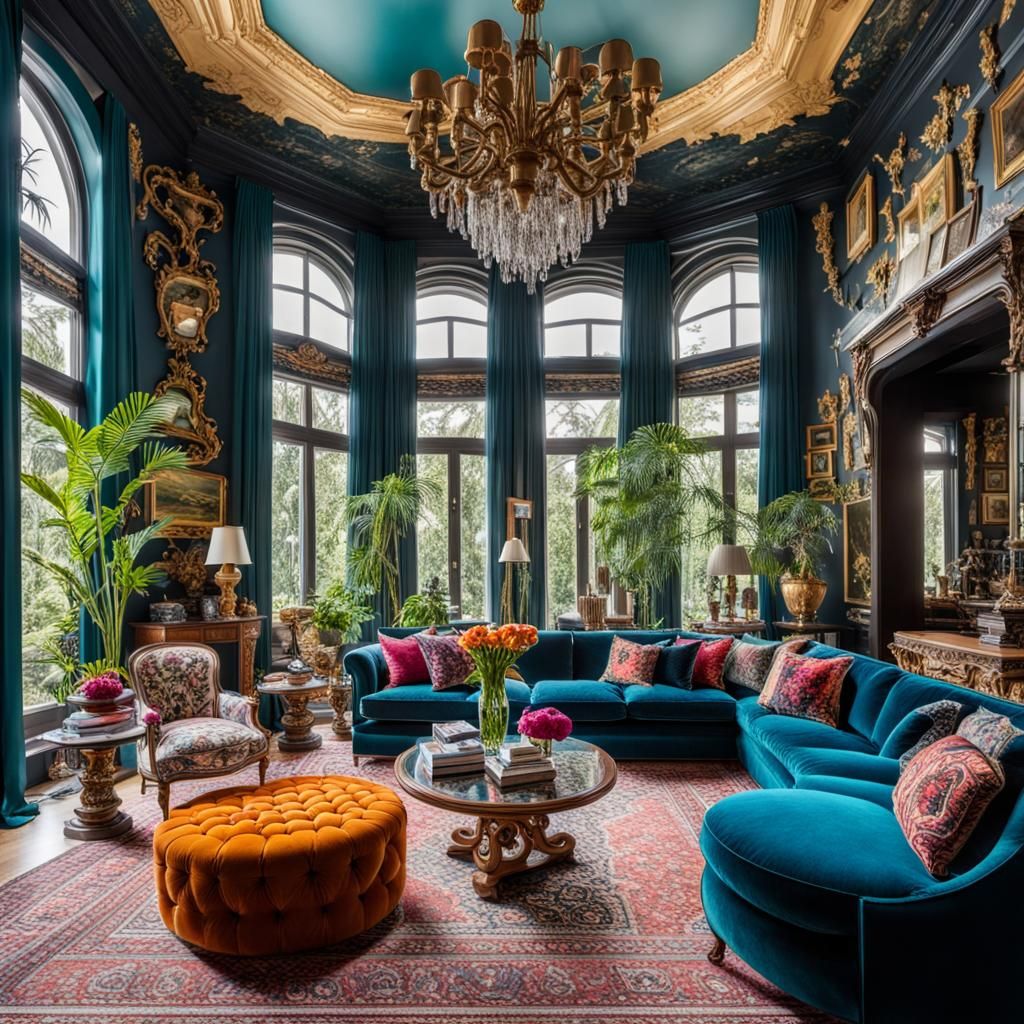 Maximalist Interior Design in Luxury Home