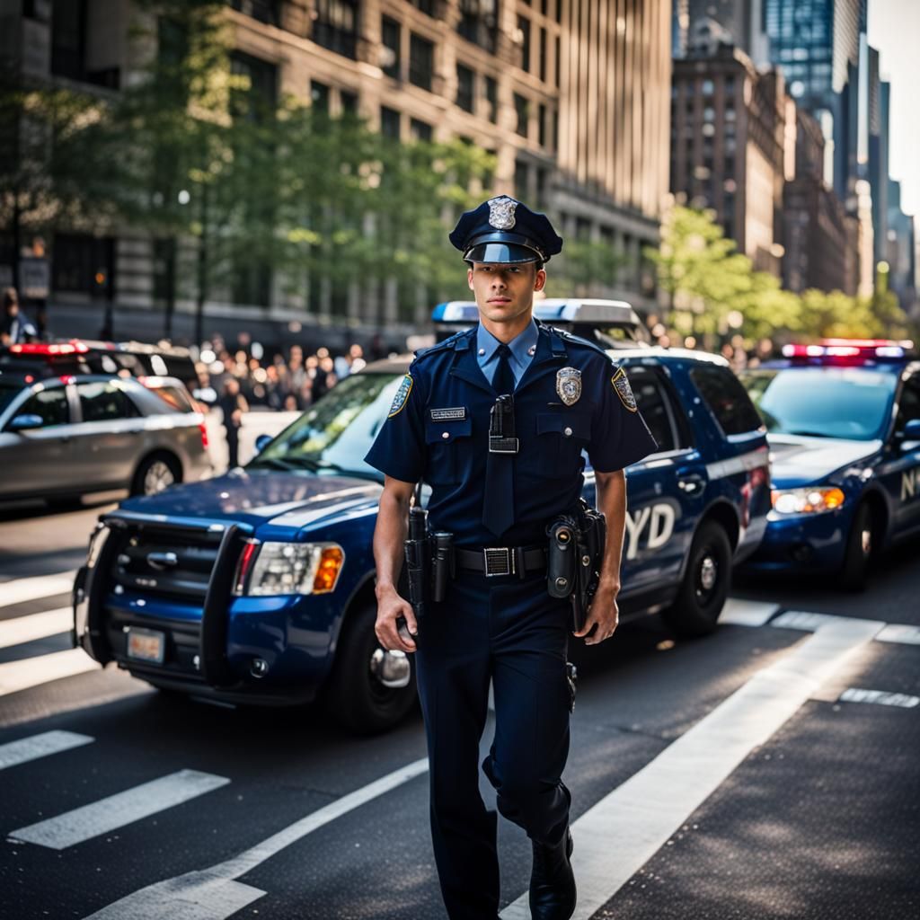 NYPD Policeman in Uniform: Professional Photography