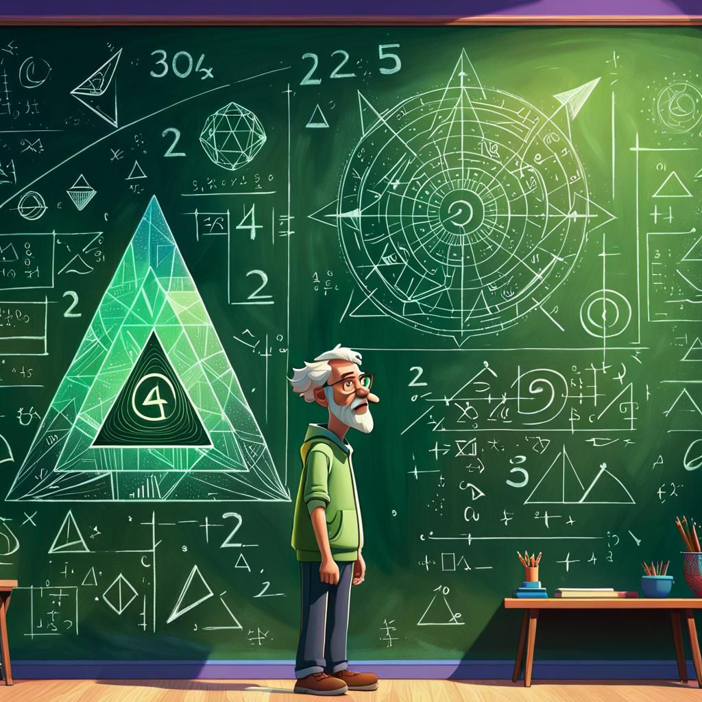 Pythagoras in Pixar Disney-Inspired 3D Art