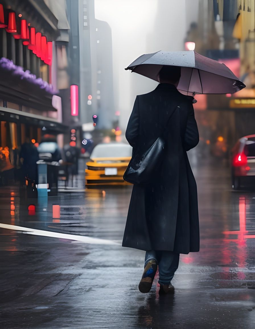 Hyperrealistic Street Photography in the Rain