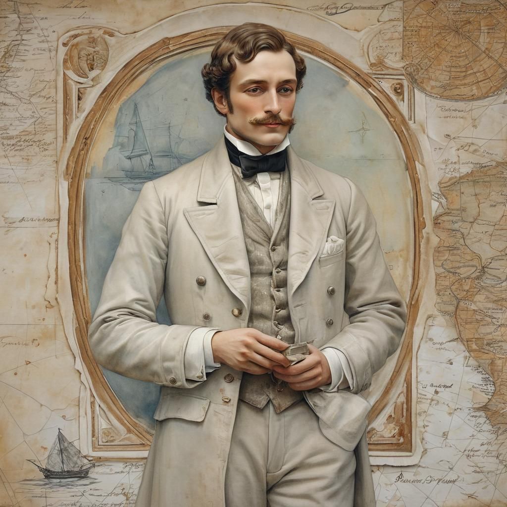 Victorian Gentleman Explorer in Renaissance Style