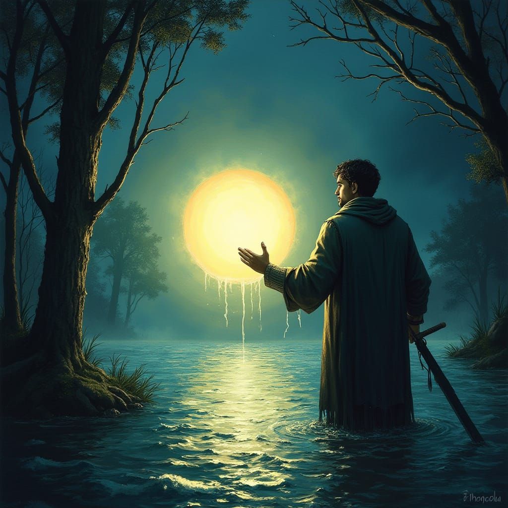 Man Touches Glowing Sphere, Experiences Vision Quest