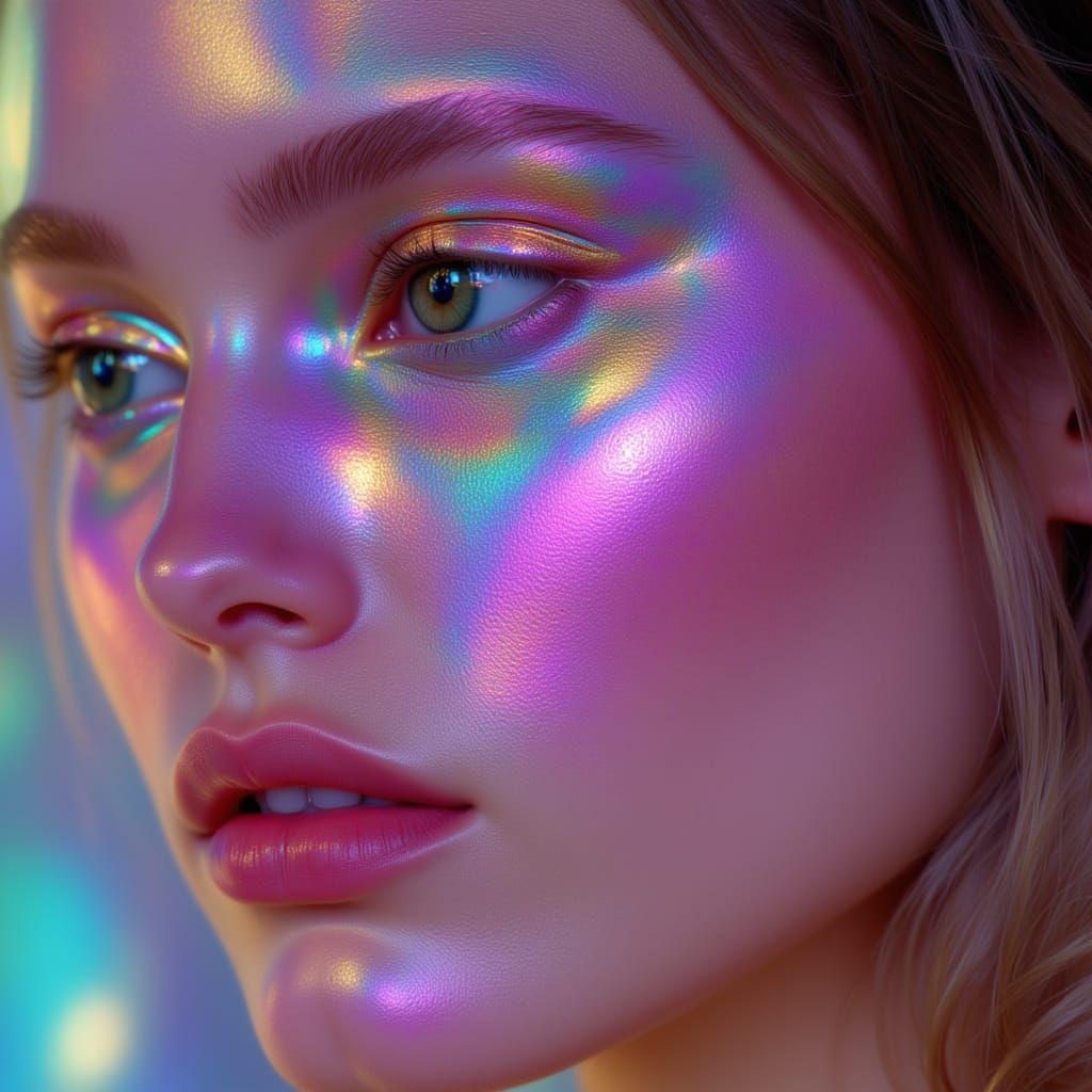 Iridescent Portrait Art