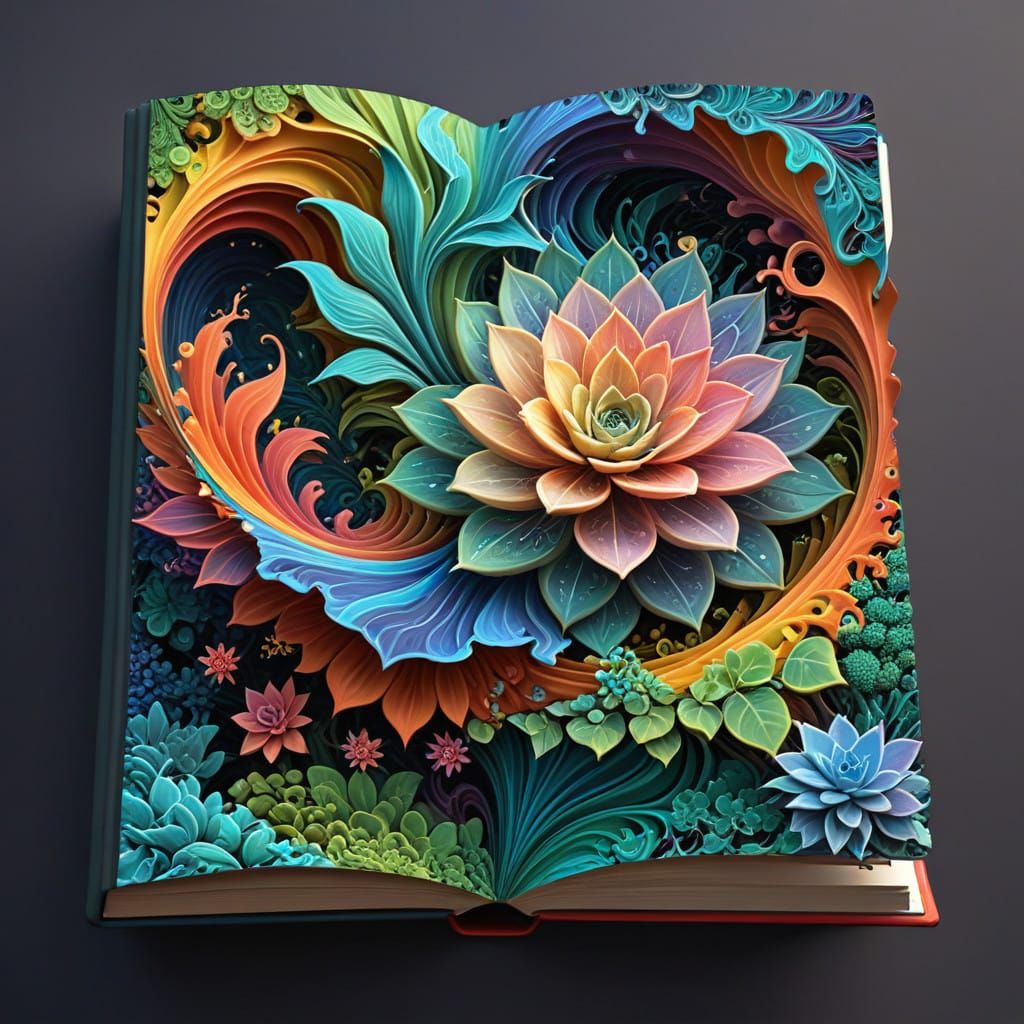 Mystical Rainforest Realm in Vibrant Abstract Style