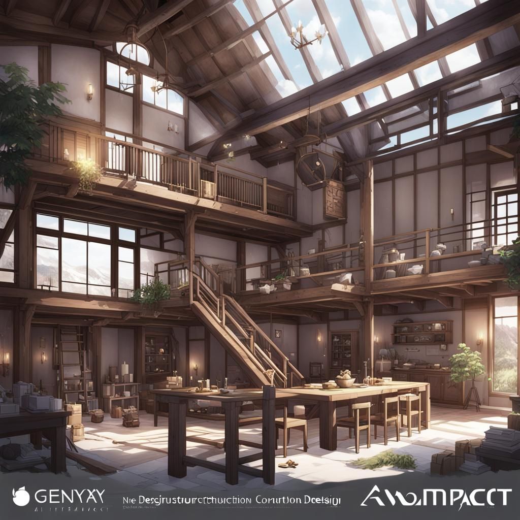 Detailed 3D Anime Design of New Construction