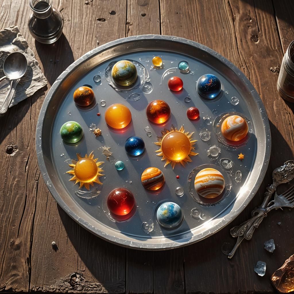 Planets Encased in Jell-O Mold, Sunlight Streaming