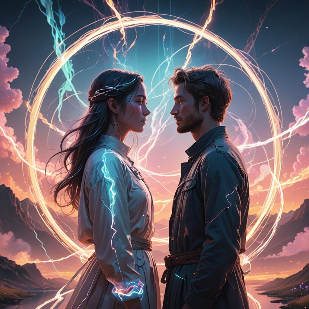 Souls Connected: Ethereal Digital Art