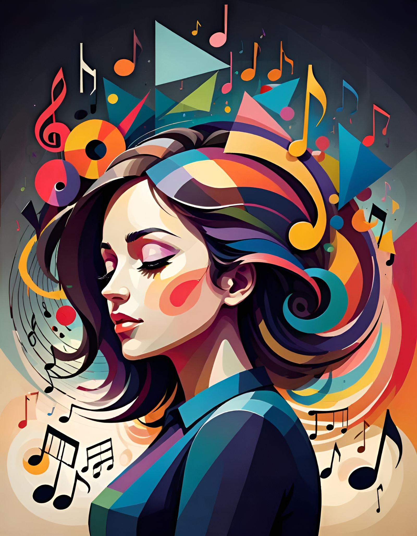 Abstract Symphony: Colors and Shapes of Music