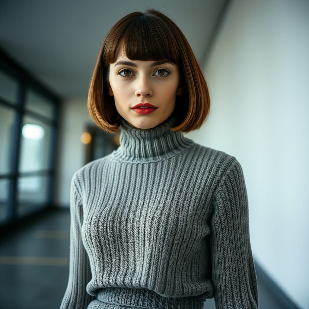 Classic Elegance in a Demure Woman