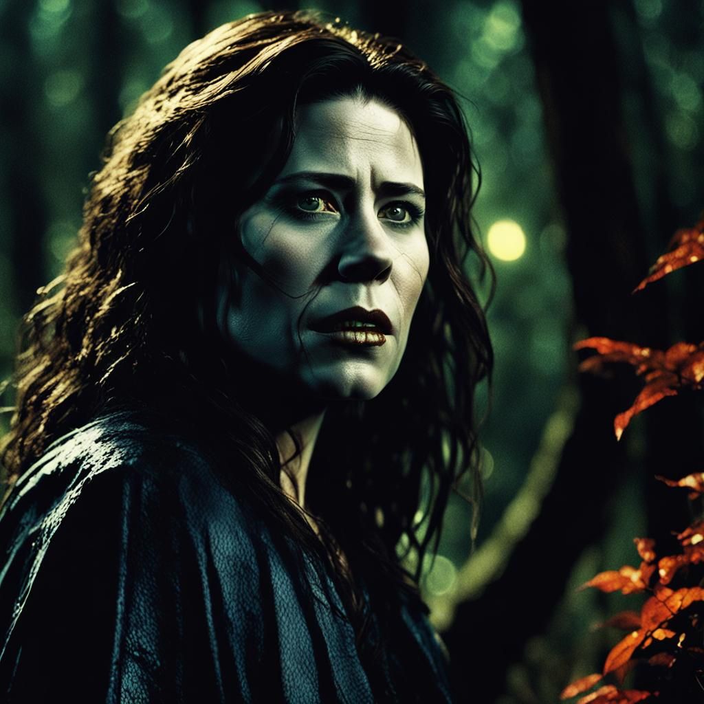 Female Vampire in Mystical Forest, Matte Painting