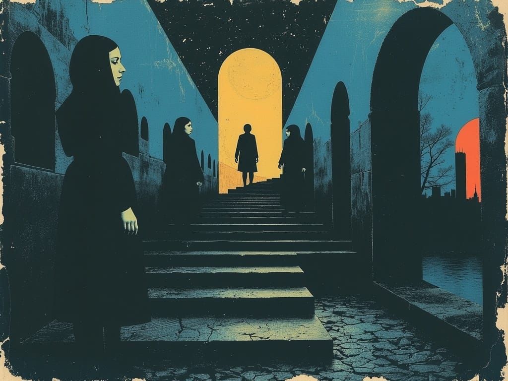 Surreal Stairway to Nowhere in Parrish Style