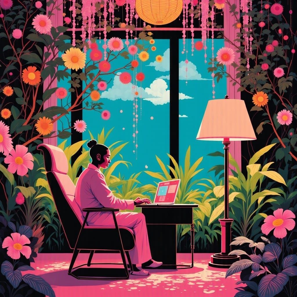 Surreal Psychedelic Therapy in Vibrant Color Fields