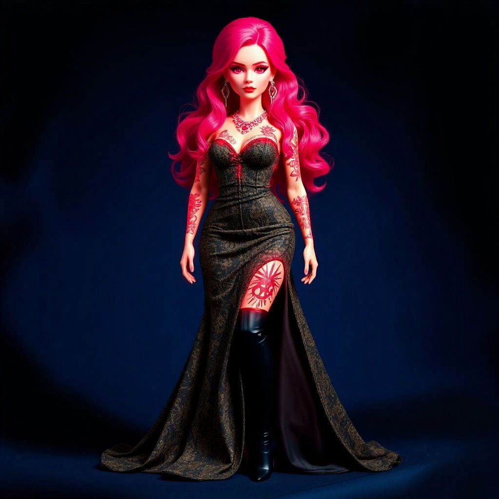 Seductive Bratz Doll in Gothic Anime Style