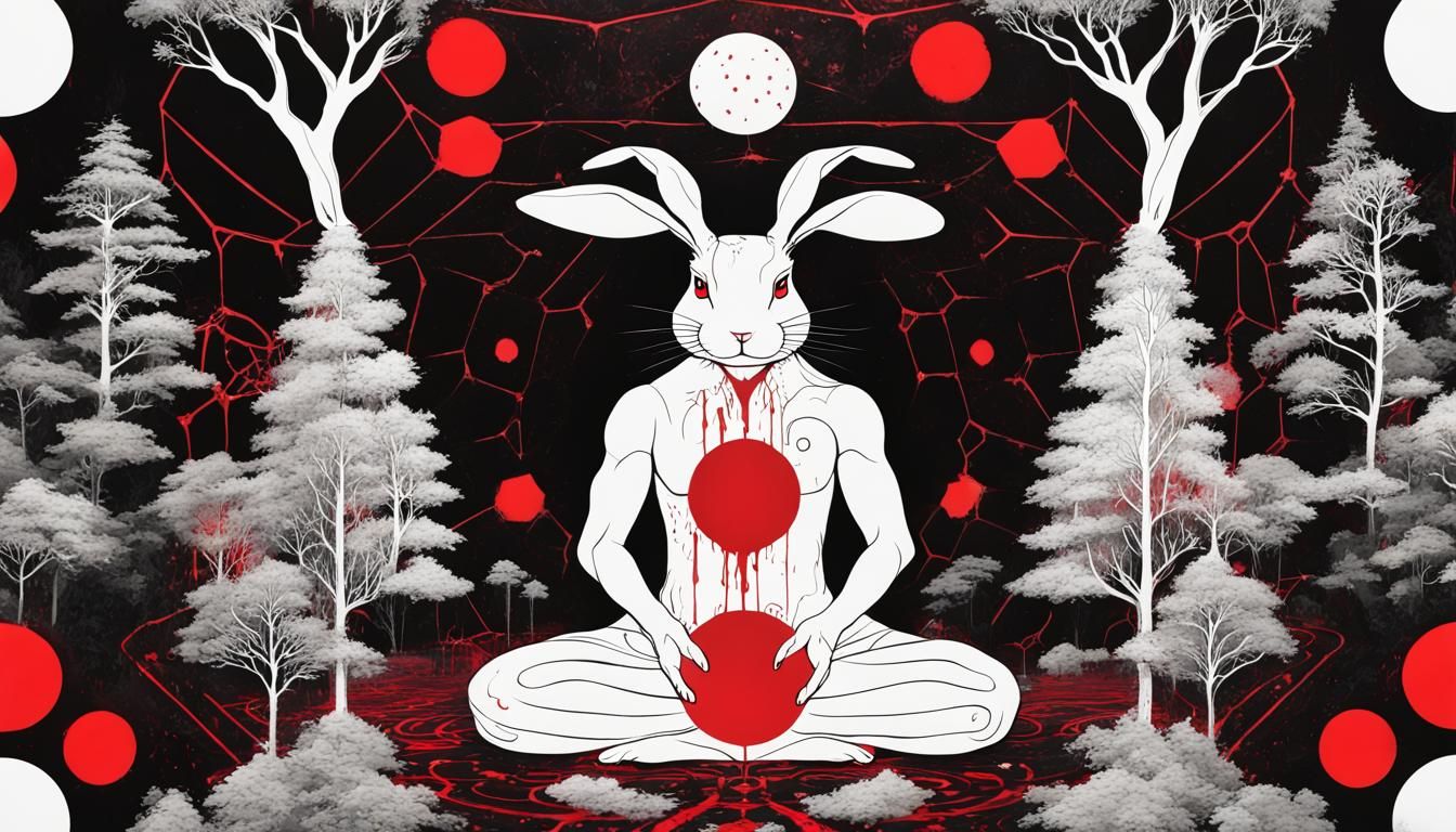 Esoteric Sacred Geometry Forest with Saturn