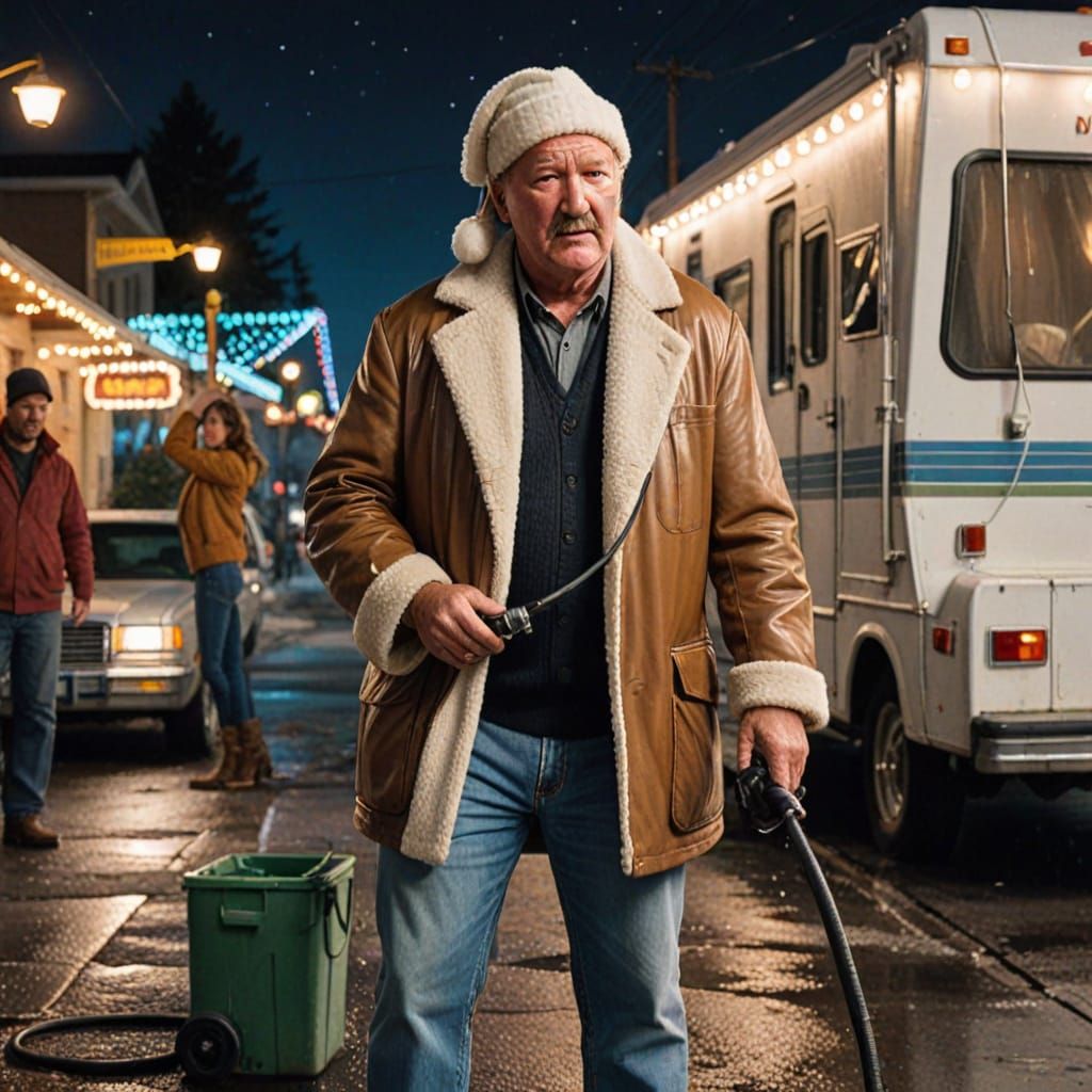 Cousin Eddie's Christmas Sewage Job: Hyperrealistic Art