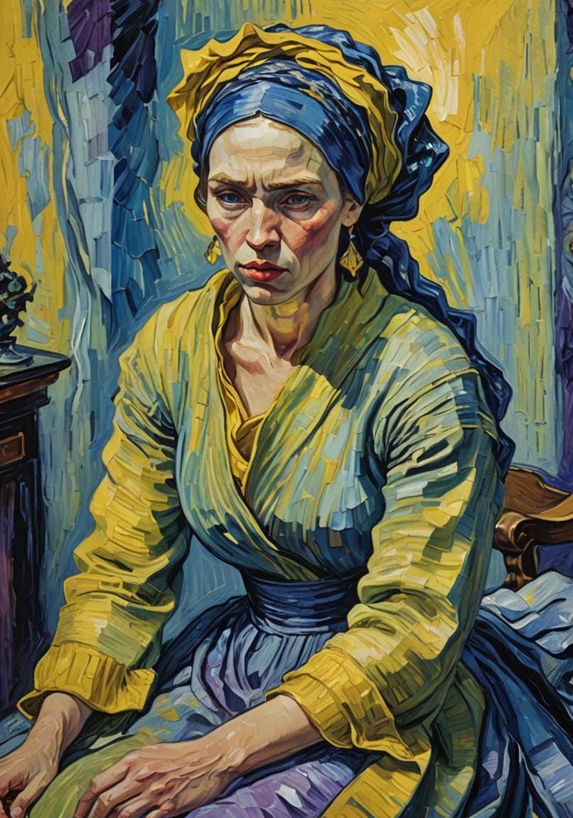 Salome Dances: Vibrant Impasto Painting in Van Gogh Style