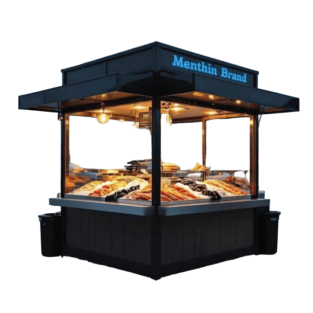 Vibrant Thalora Seafood Kiosk in Bustling Market