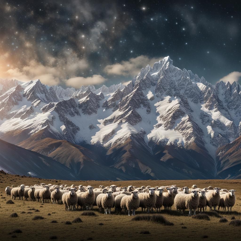Sheep under the Stars