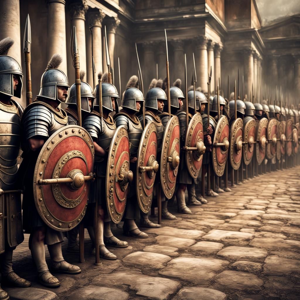 A Roman army unit defending the senate.