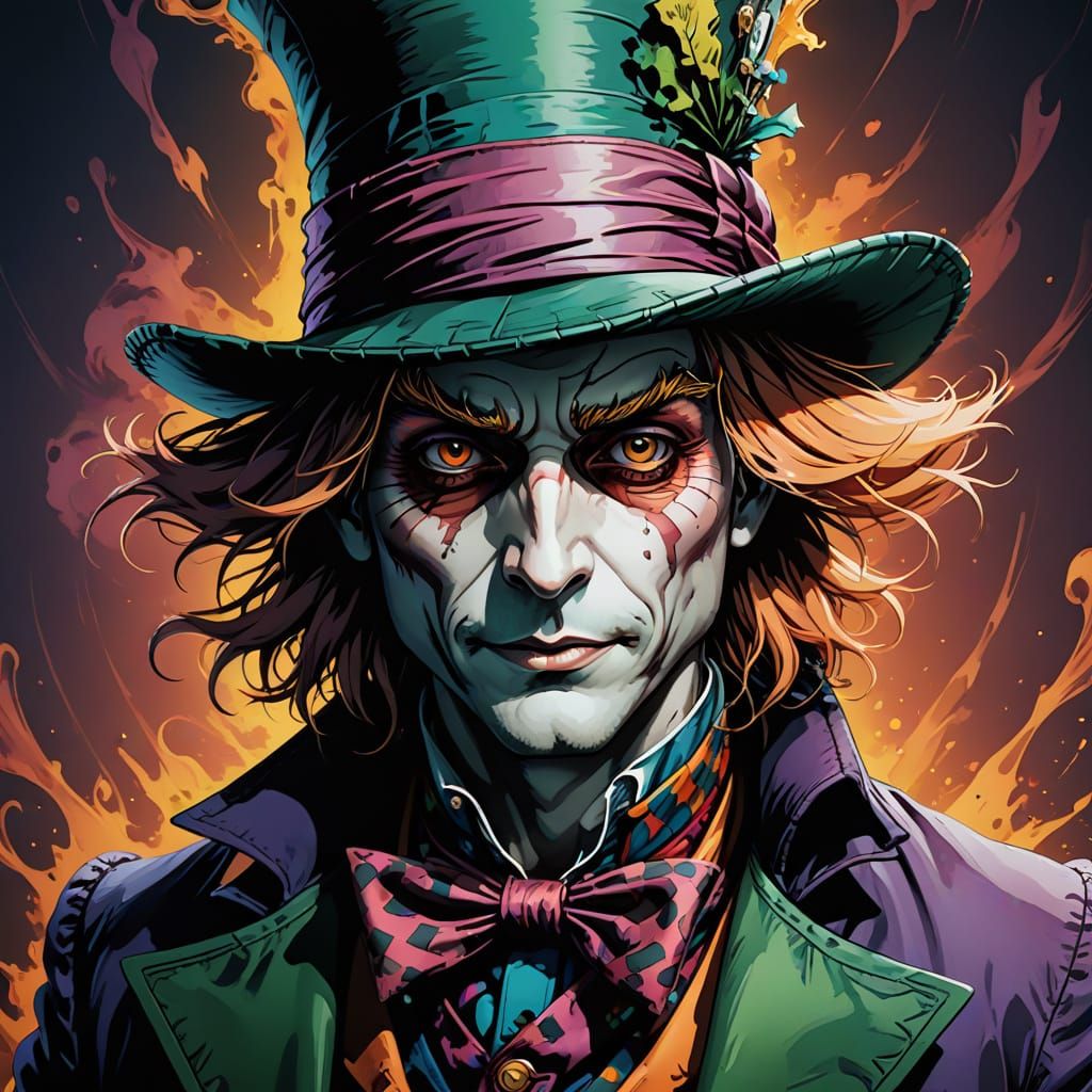 The Mad Hatter in Anime Style
