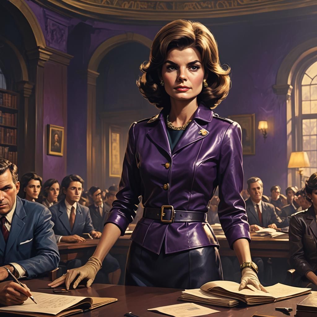 Jackie Kennedy as Strict Teacher: Dark Fantasy Art