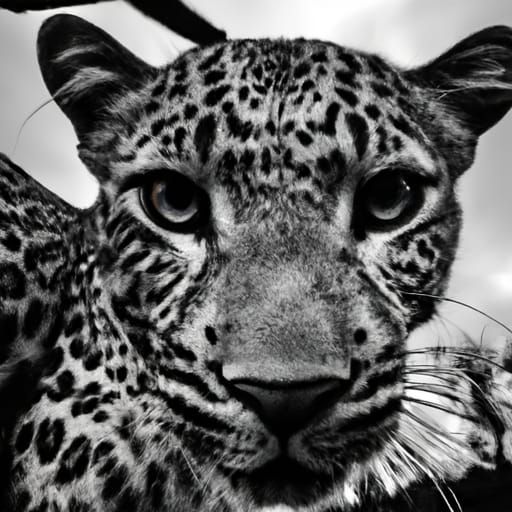 Leopard Close-Up Portrait in Ambient Lighting