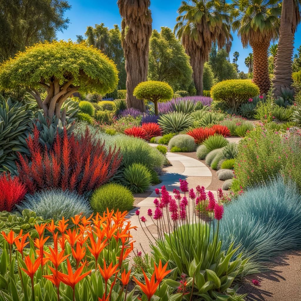 California City Garden Park with Exotic Flora